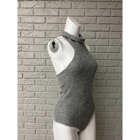 Essue Women Gray Wool Blend Halter Bodysuit Size S - Picture 6 of 7